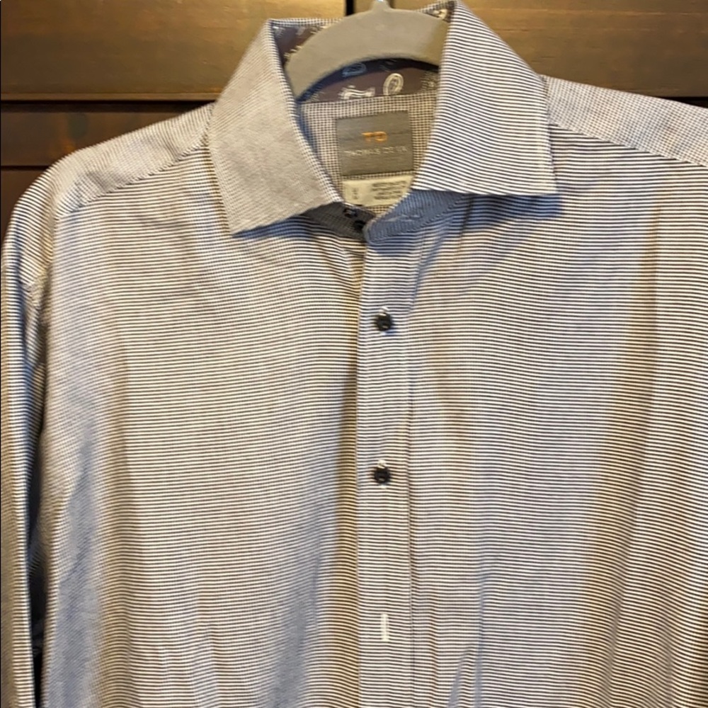 Black and white houndstooth dress shirt.